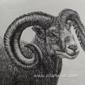 Goat works of pen painting